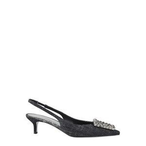 Roberto Festa Pointed Toe Slingback Shoes With Rhinestone Embellishment - NWT